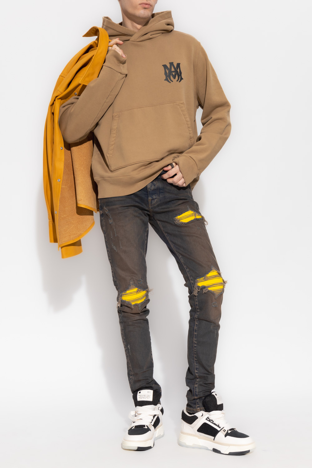 Amiri shop yellow hoodie